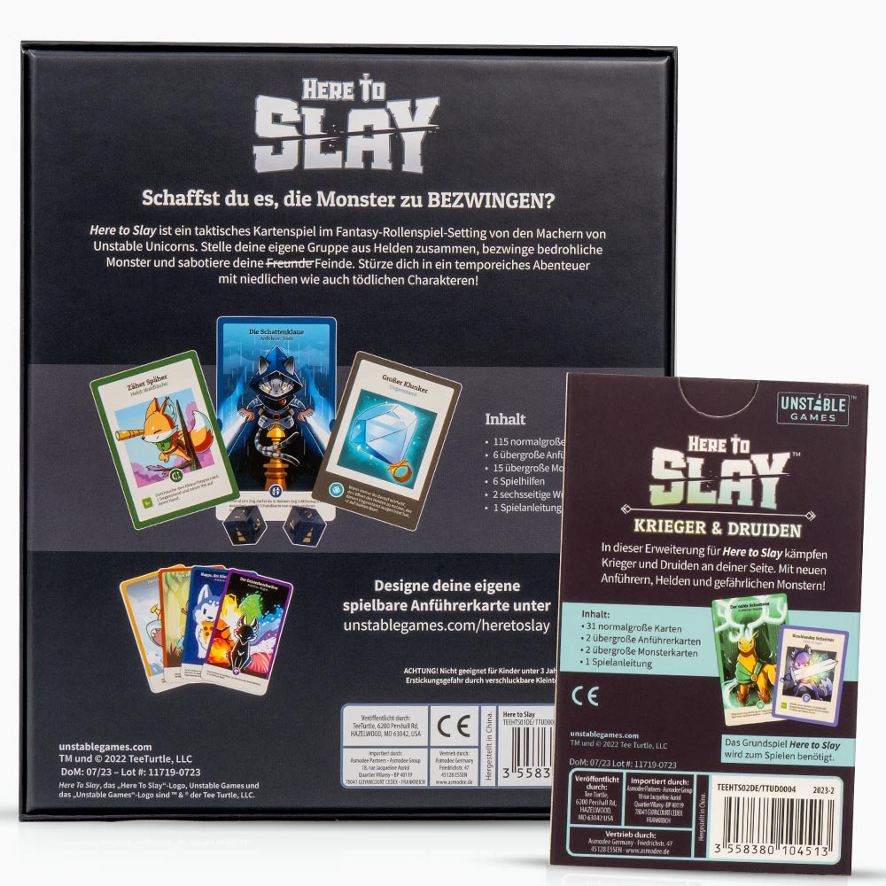 Here to Slay Bundle: Grundspiel + Erweiterung Krieger & Druiden