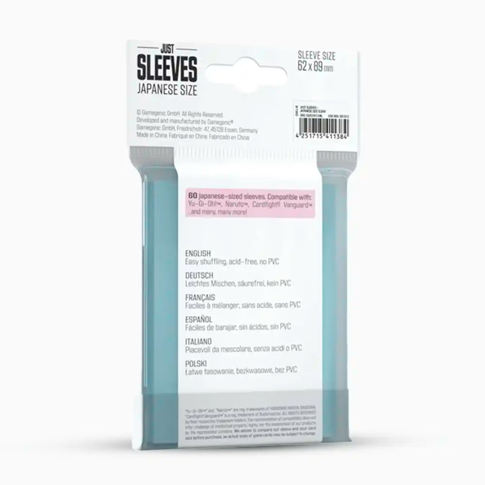 Just Sleeves – Japanese Size Clear 60 x 87 mm