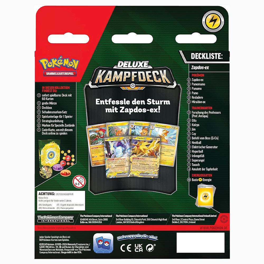 Pokémon - Deluxe Kampf Deck - Zapdos‑ex (DE)