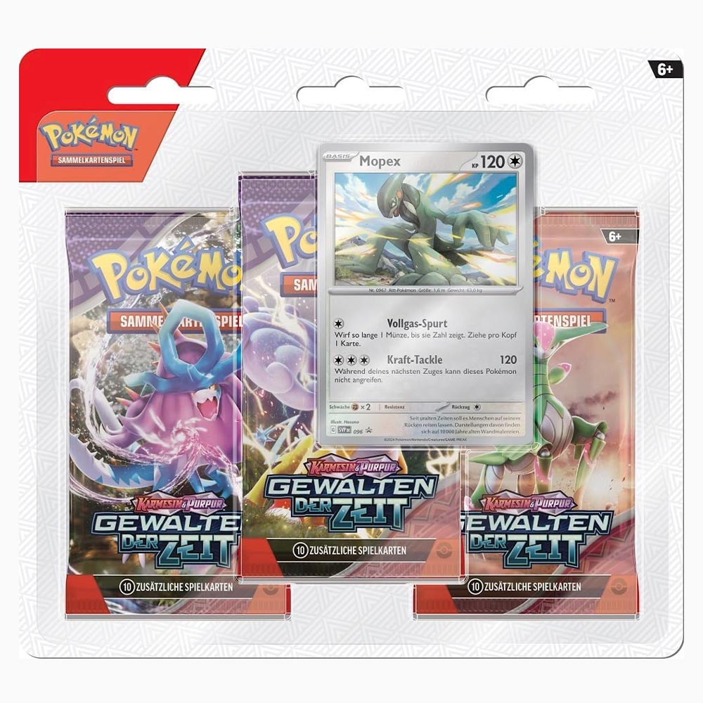 Pokémon KP05 - Gewalten der Zeit - 3-Pack Blister Mopex (DE)