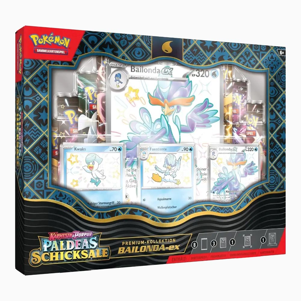 Pokémon KP04.5 - Paldeas Schicksale - Premium Kollektion - Bailonda-EX (DE)