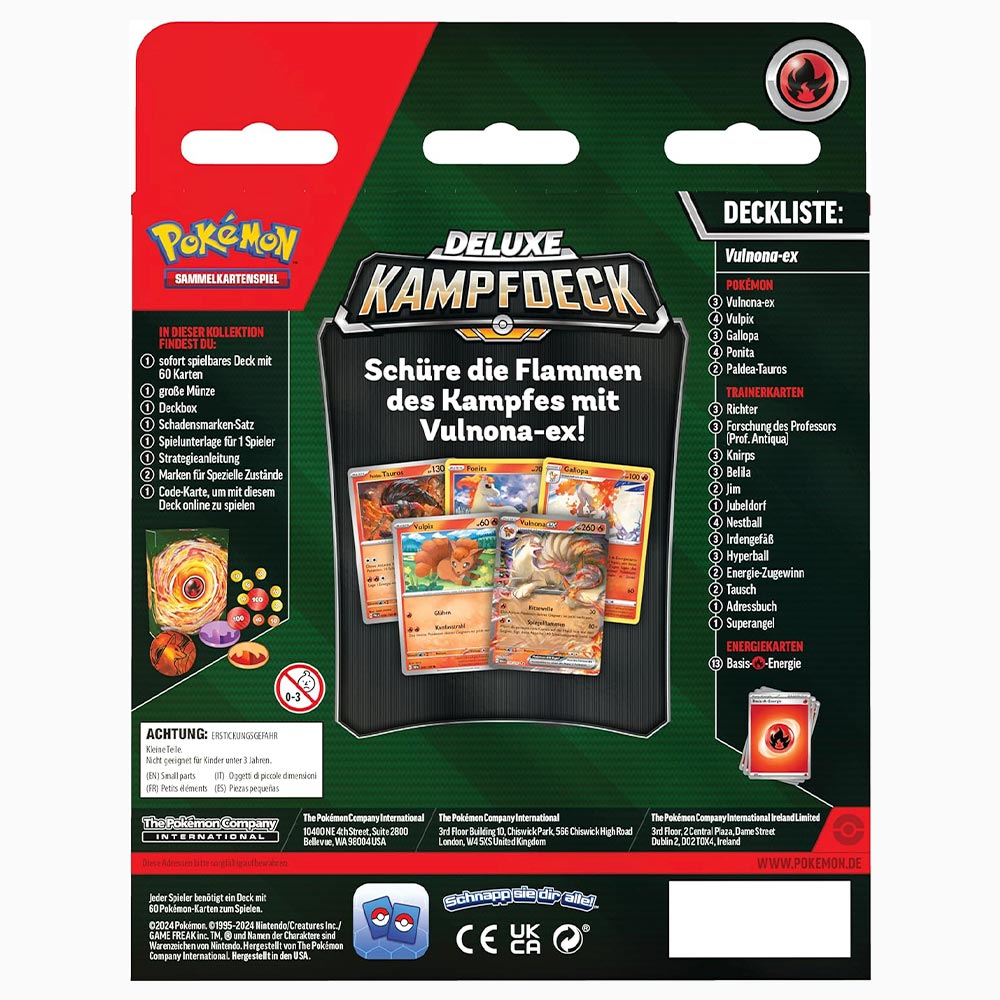 Pokémon - Deluxe Kampf Deck - Vulnona‑ex & Zapdos‑ex (DE)