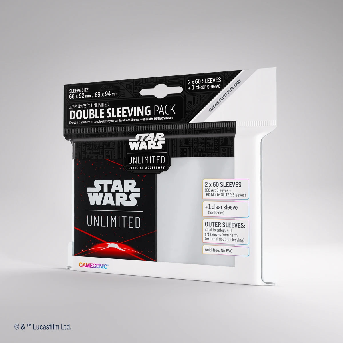 Star Wars: Unlimited Art Sleeves Double Sleeving Pack – Space Red (Einzelartikel)